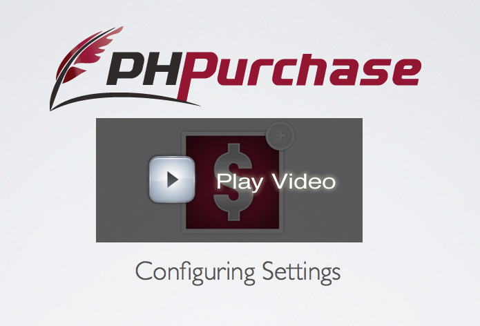 PHPurchase Plugin Settings PHPurchase Plugin Settings